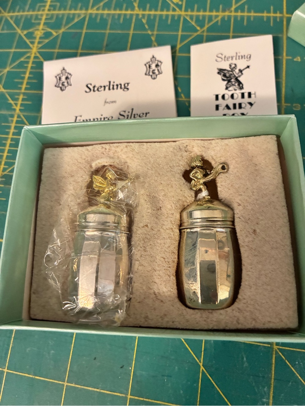 Silver Tooth Fairy Set in Silver and Gold Accents